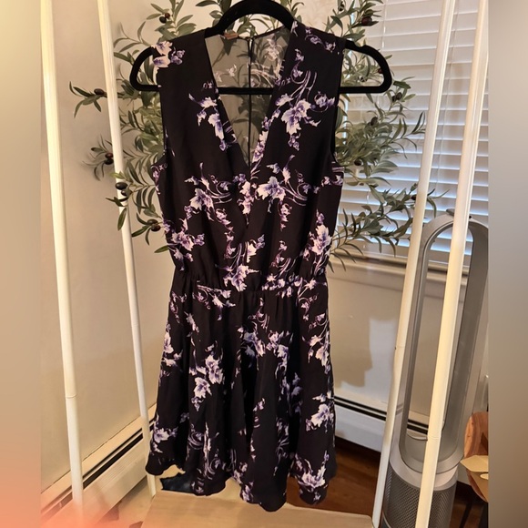 Rebecca Taylor 100% Silk Floral Black Dress - Picture 5 of 11